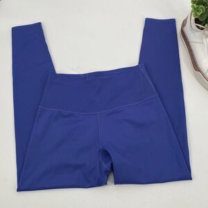 Underalls  mLined Crotch High-Rise Stretch Leggings Tights Athletic Yoga Blue XS